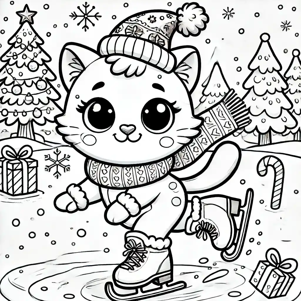 Cat Ice Skating