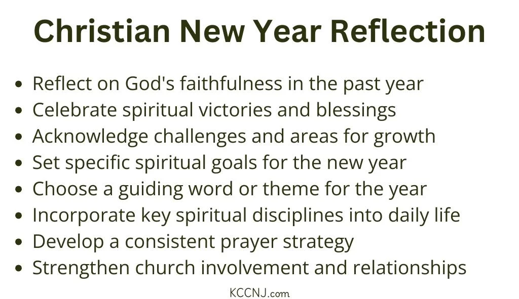 Christian New Year Reflection guide