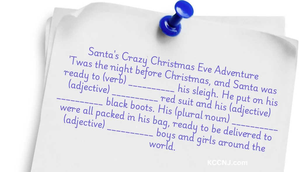 Christmas mad libs