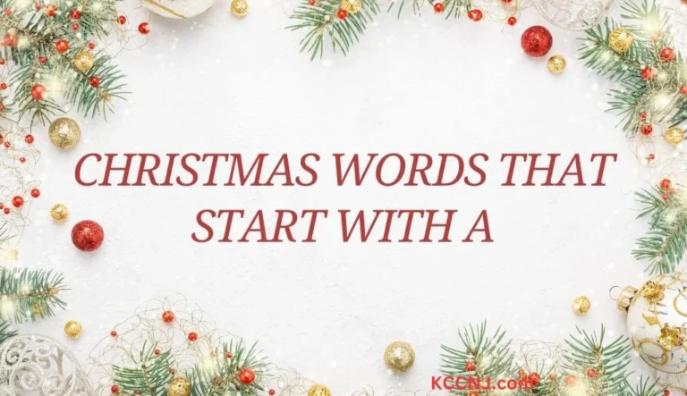 Christmas words that start with a