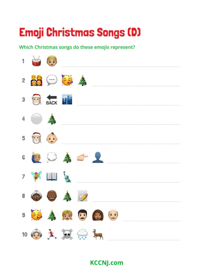 Emoji Christmas Songs challenge part 4