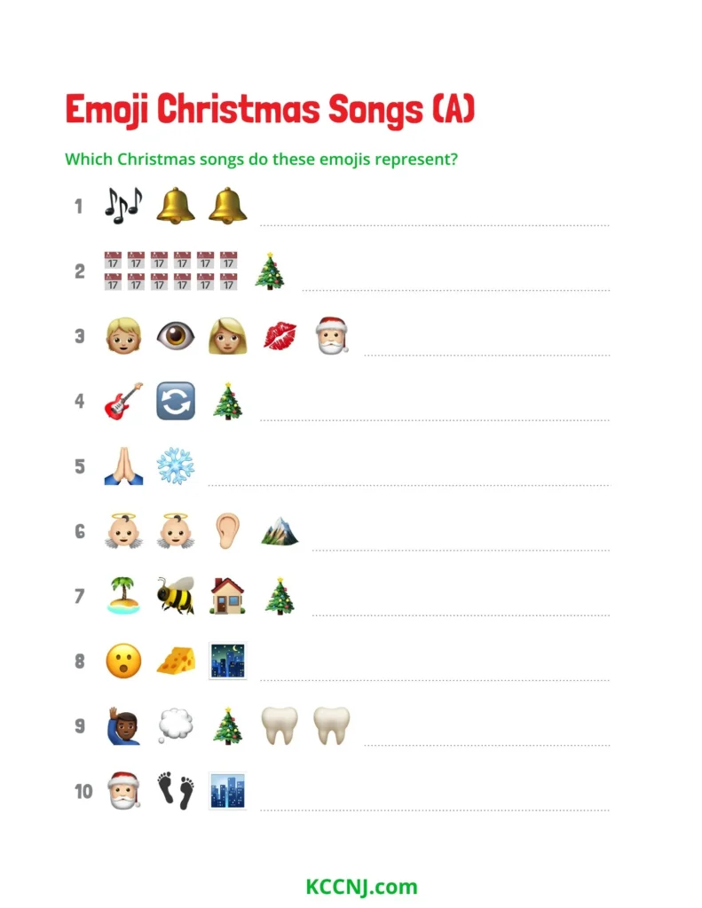 Emoji Christmas Songs game part 1