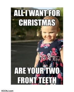 Front teeth christmas meme