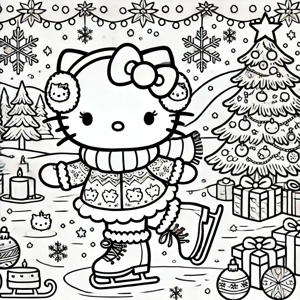 Hello Kitty's Festive Ice Skating Adventure