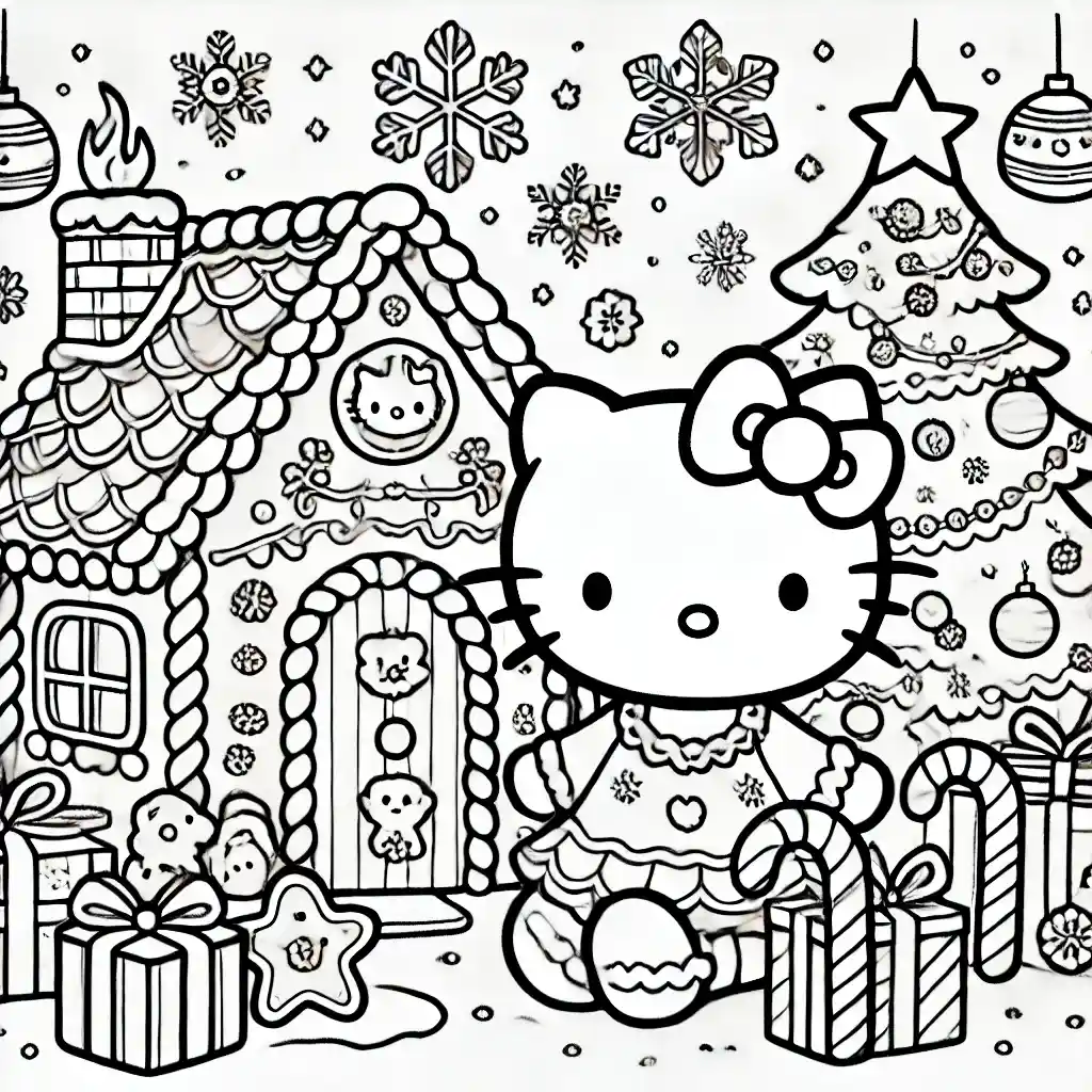 Hello Kitty's Gingerbread House Party