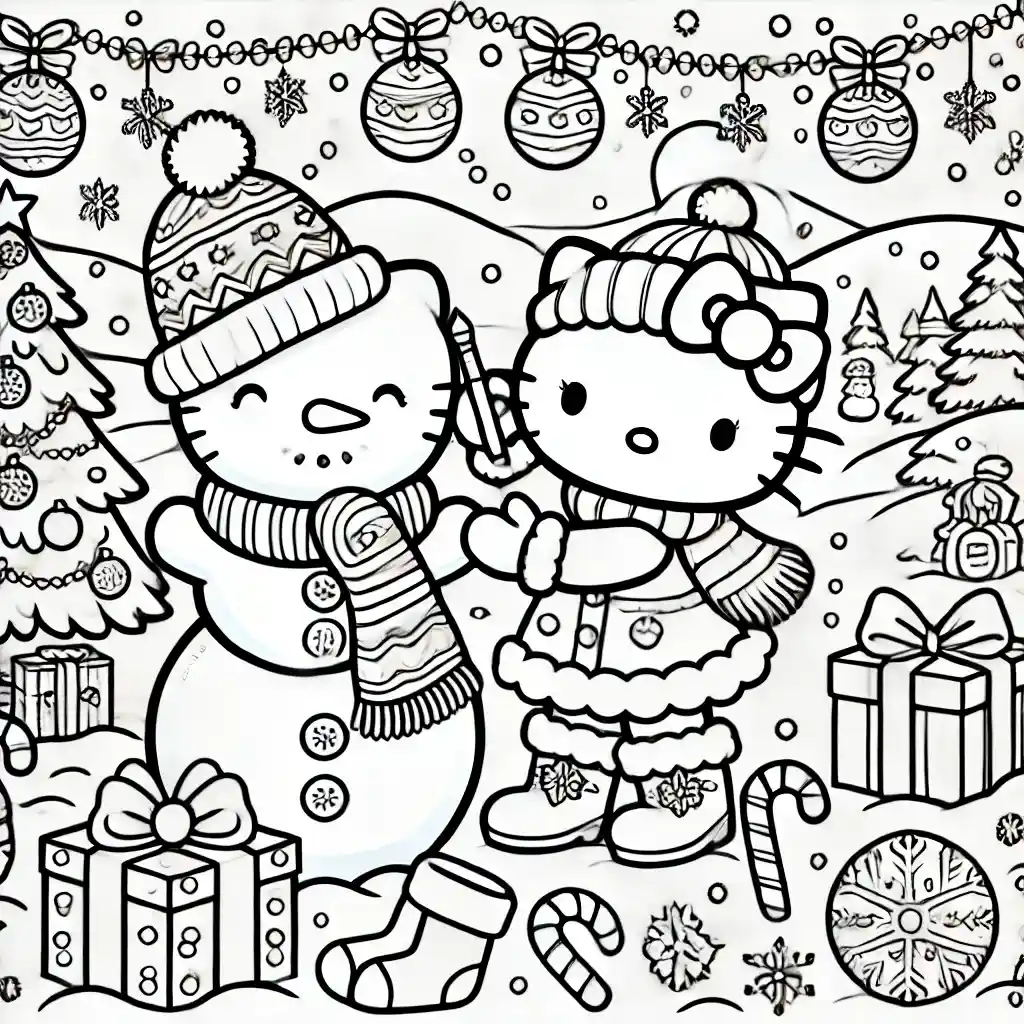 Hello Kitty's Snowman Building Adventure