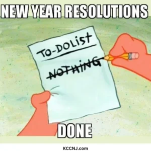 New Year resolutions to do list nothing meme