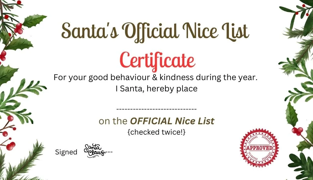 Nice list certificate 2