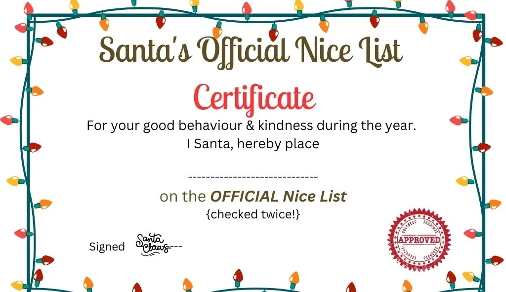 Nice list certificate 3