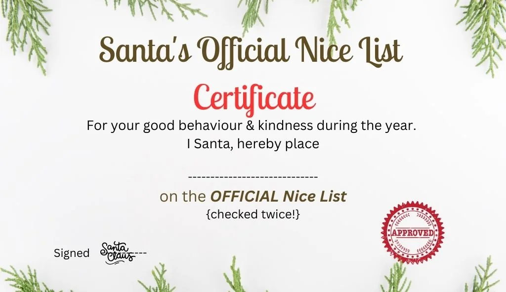 Nice list certificate 7