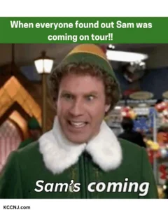 Sam is coming christmas meme