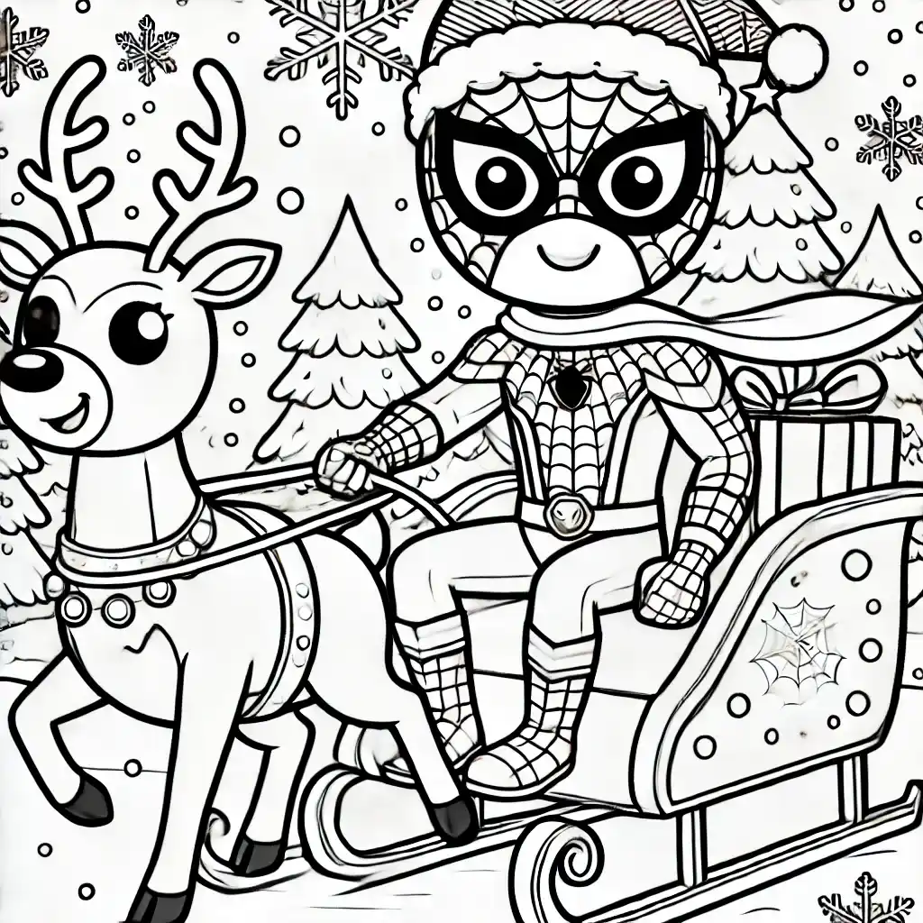 Spider-Man on a Sleigh