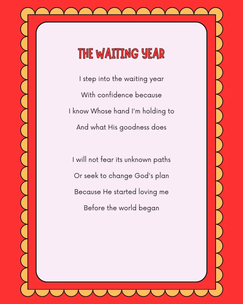 "The Waiting Year" by Christina Joy Hommes