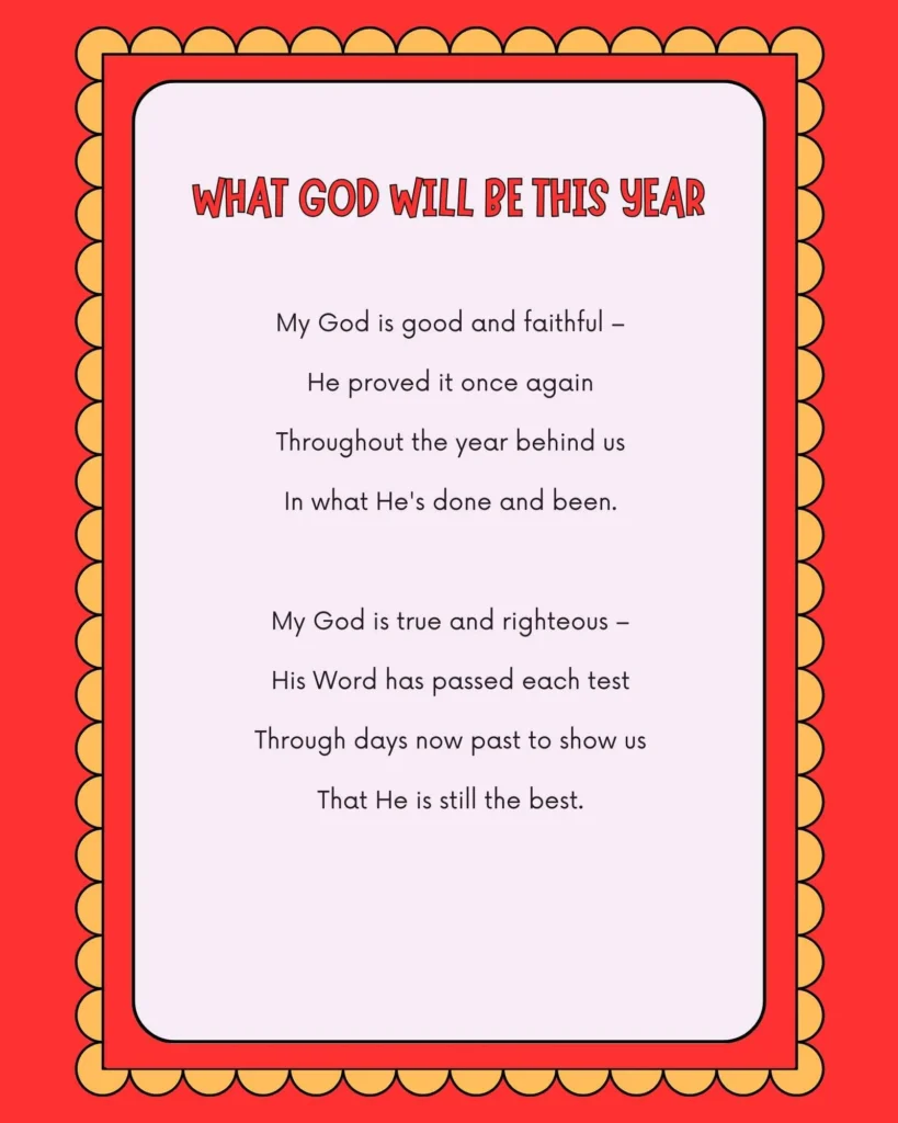 "What God Will Be This Year" by Christina Joy Hommes