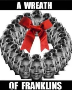 aretha franklin wreath meme