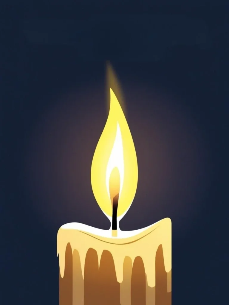 Single Candle Flame Against Dark Background Church Bulletin cover