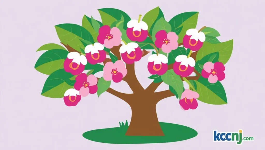 Blooming plum drawing page for kids