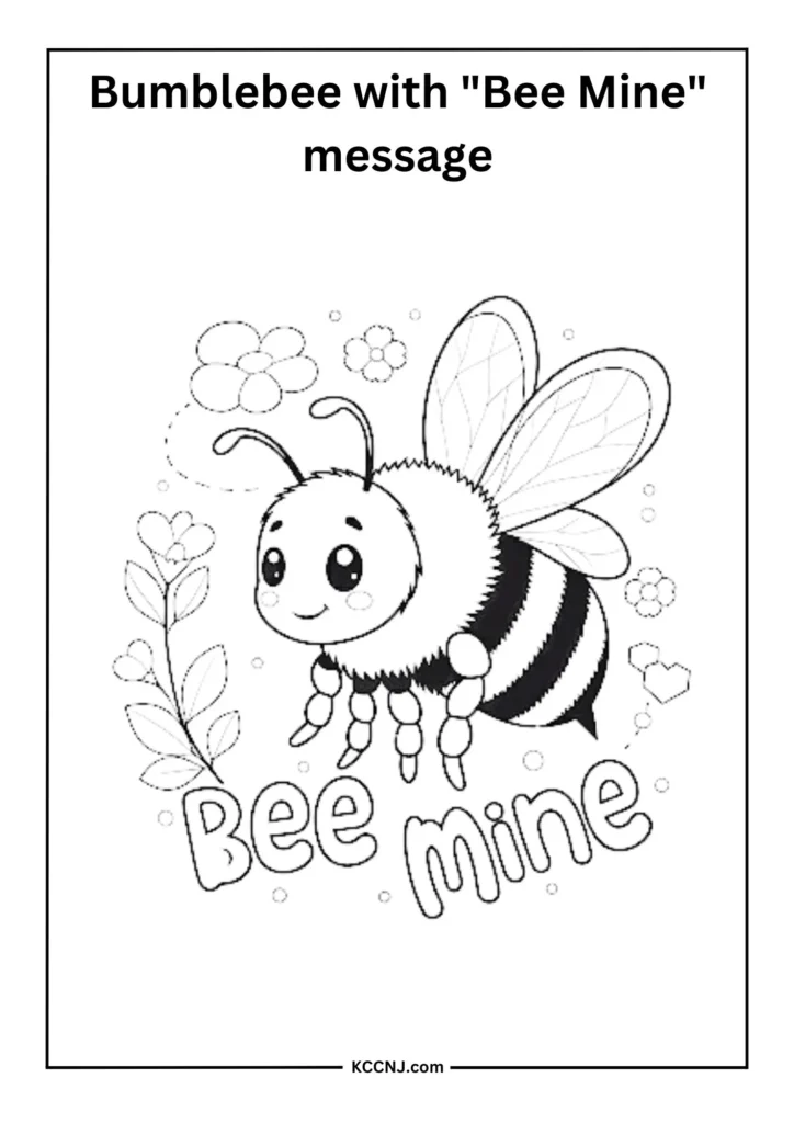 Bumblebee with "Bee Mine" Message