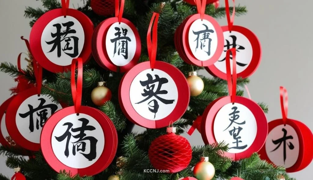 Chinese Calligraphy Ornaments Tree