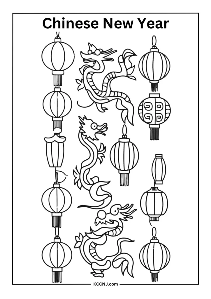 Chinese New Year coloring page