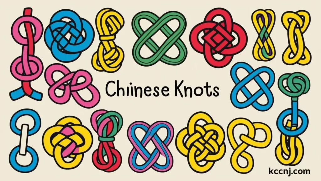 Chinese knots in various patterns