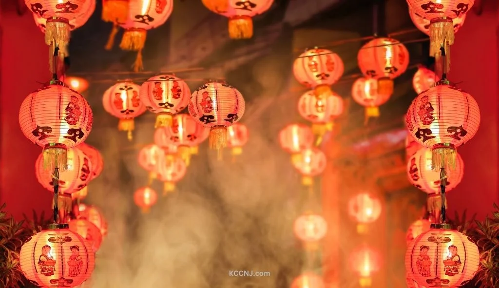 Chinese new year lanterns china town.