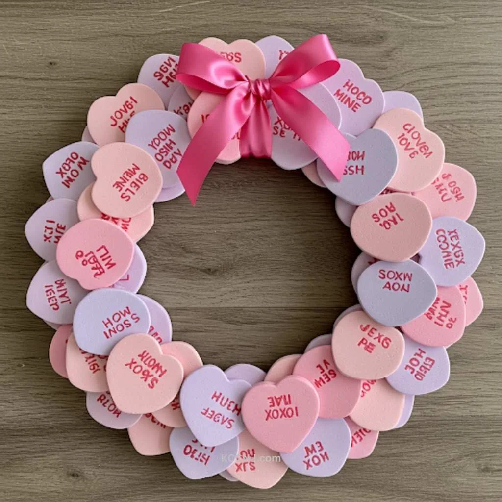 Conversation Heart Wreath