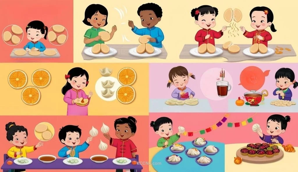 Cooking food Activities for kids Chinese new year