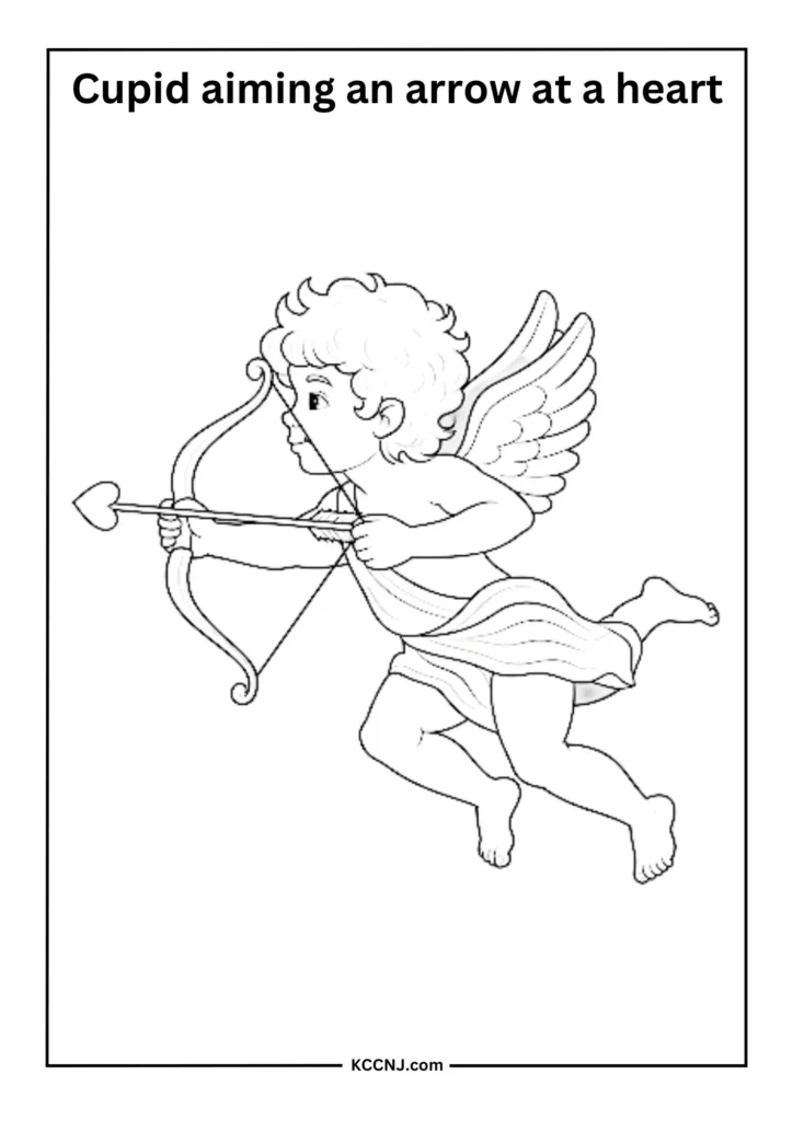 Cupid Aiming an Arrow at a Heart