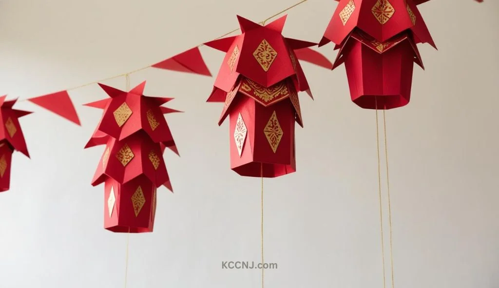 DIY Red Paper Lanterns craft