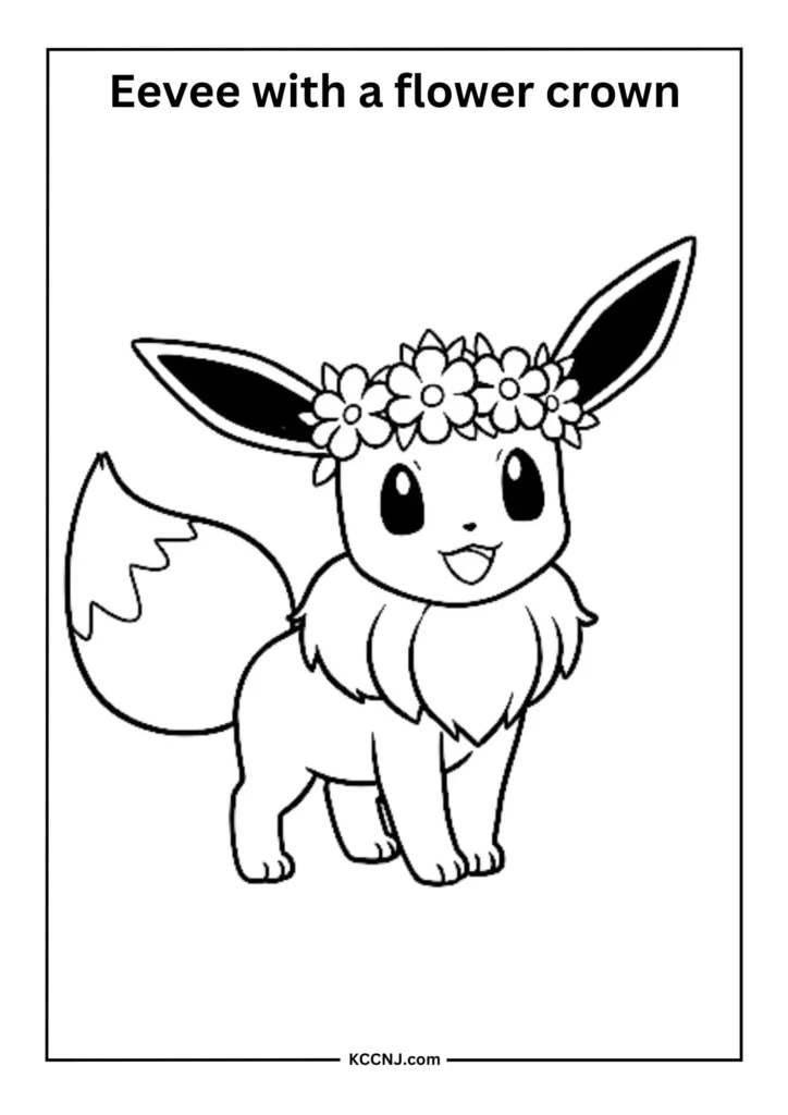 Eevee with a flower crown