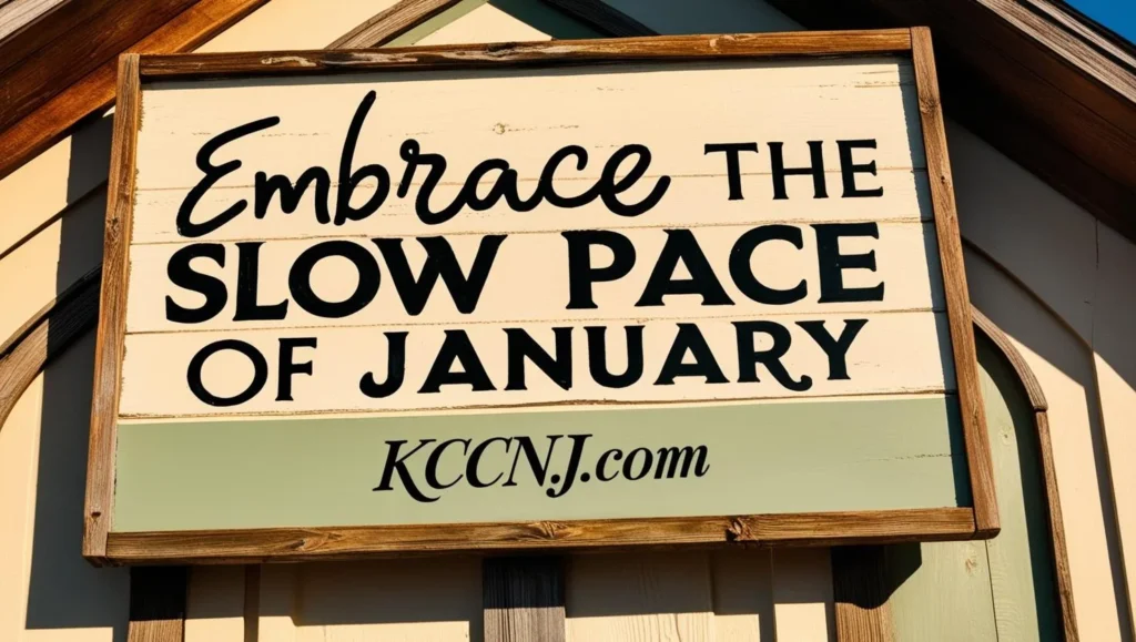 Embrace the Slow Pace of January