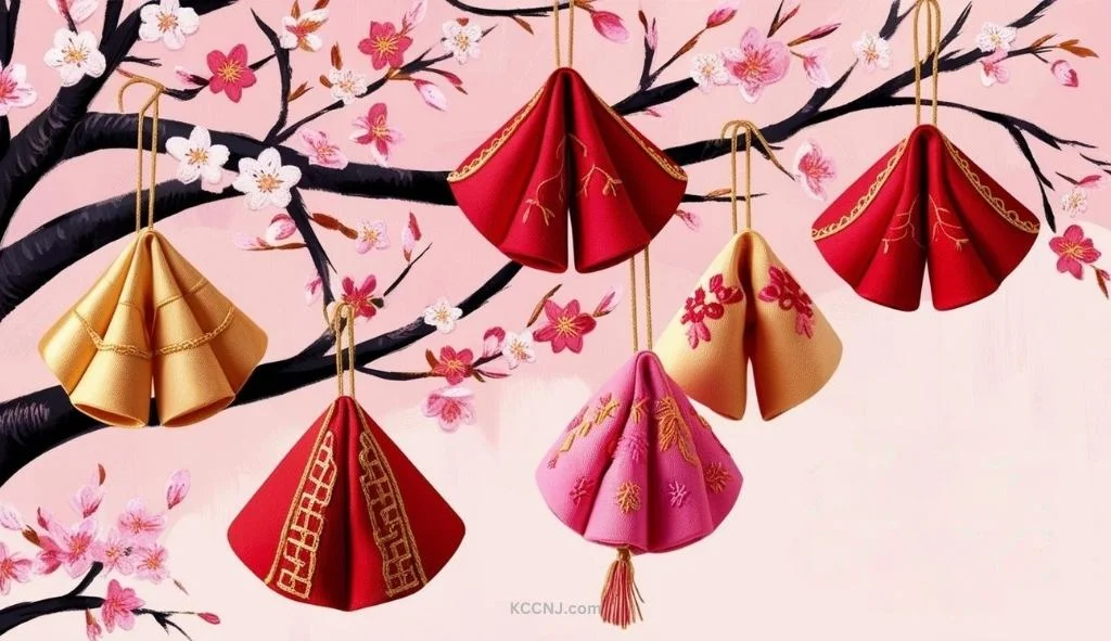 Fabric Fortune Cookies tree