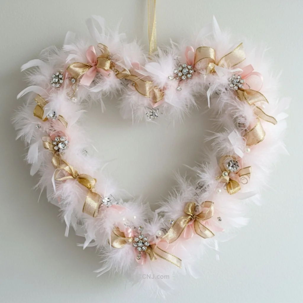 Feather Heart Wreath