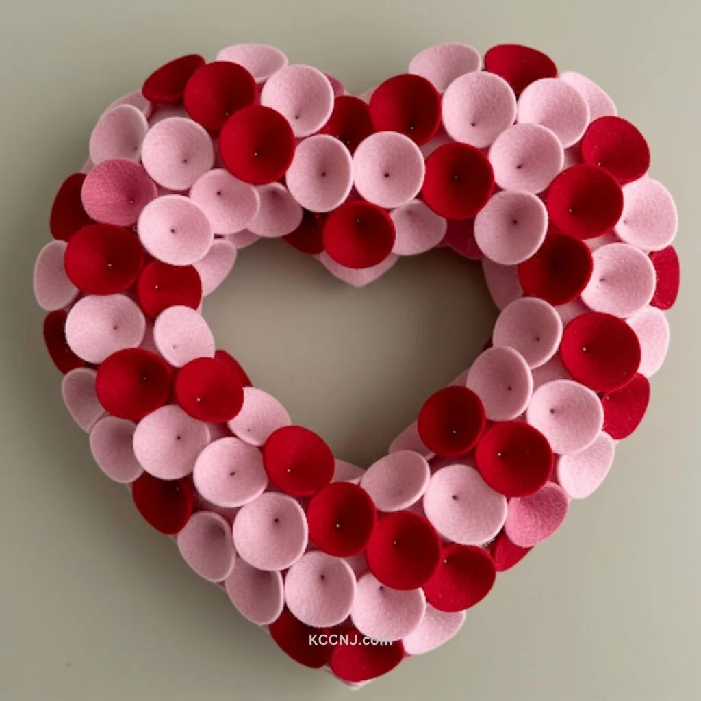 Felt Heart Wreath