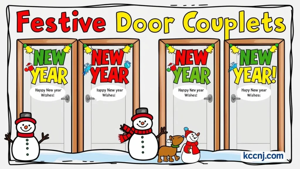 Festive door couplets with New Year wishes