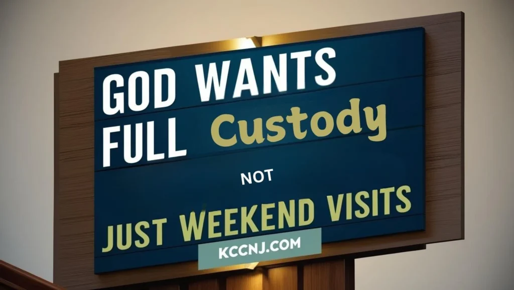 God wants full custody, not just weekend visits