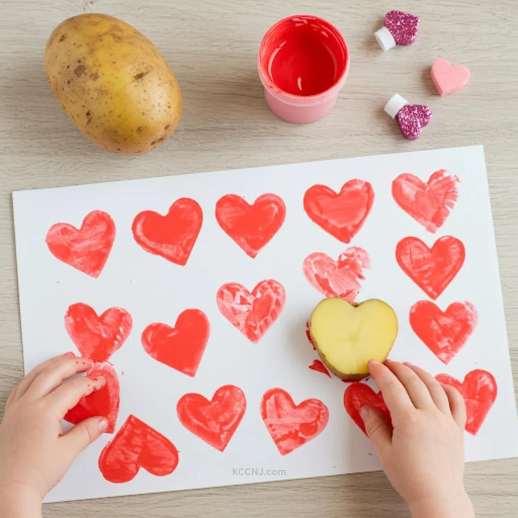 Heart Potato Stamping