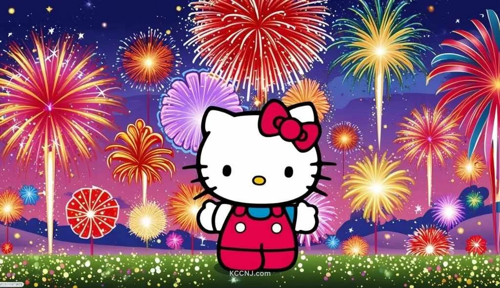 Hello Kitty Fireworks Wallpaper