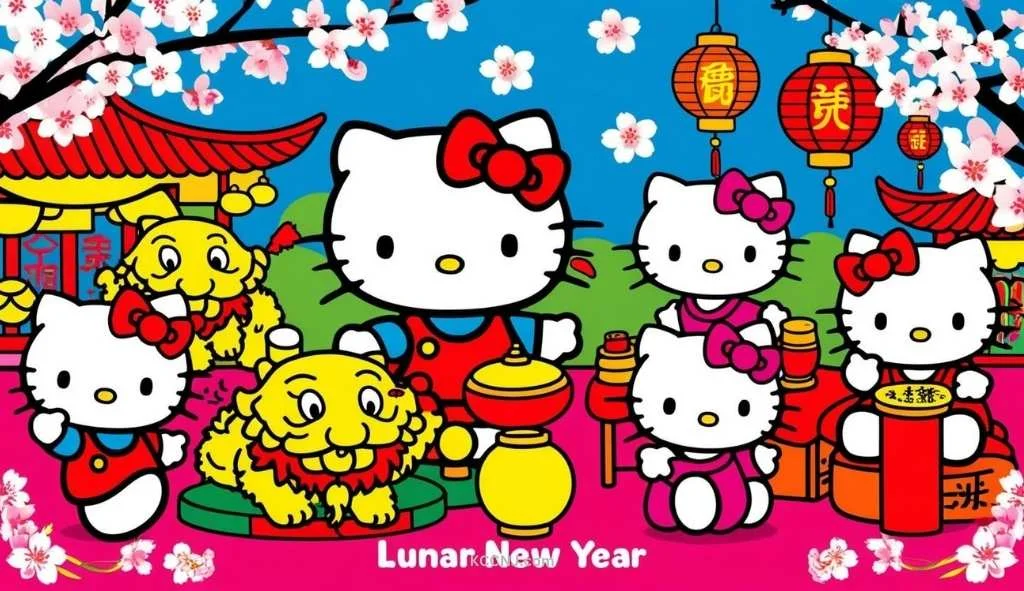 Hello Kitty and Friends Lunar New Year Wallpaper