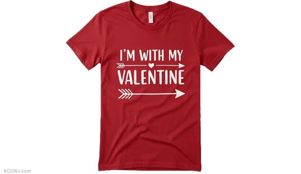 "I'm With My Valentine" arrow pointing shirt