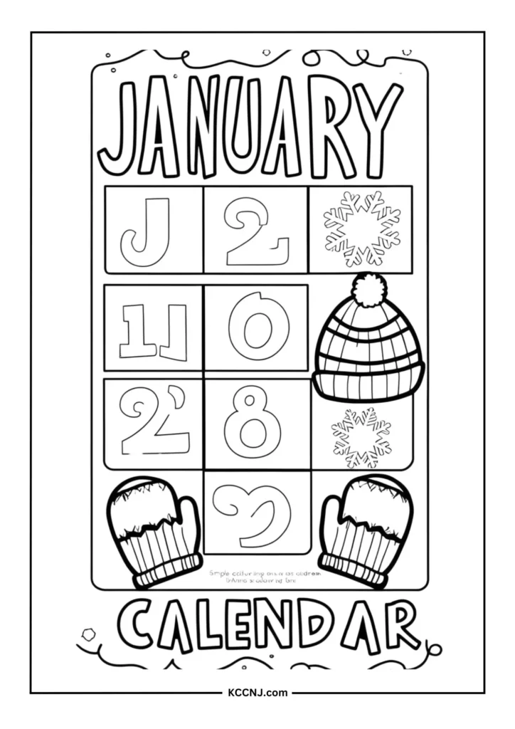 January Calendar Page