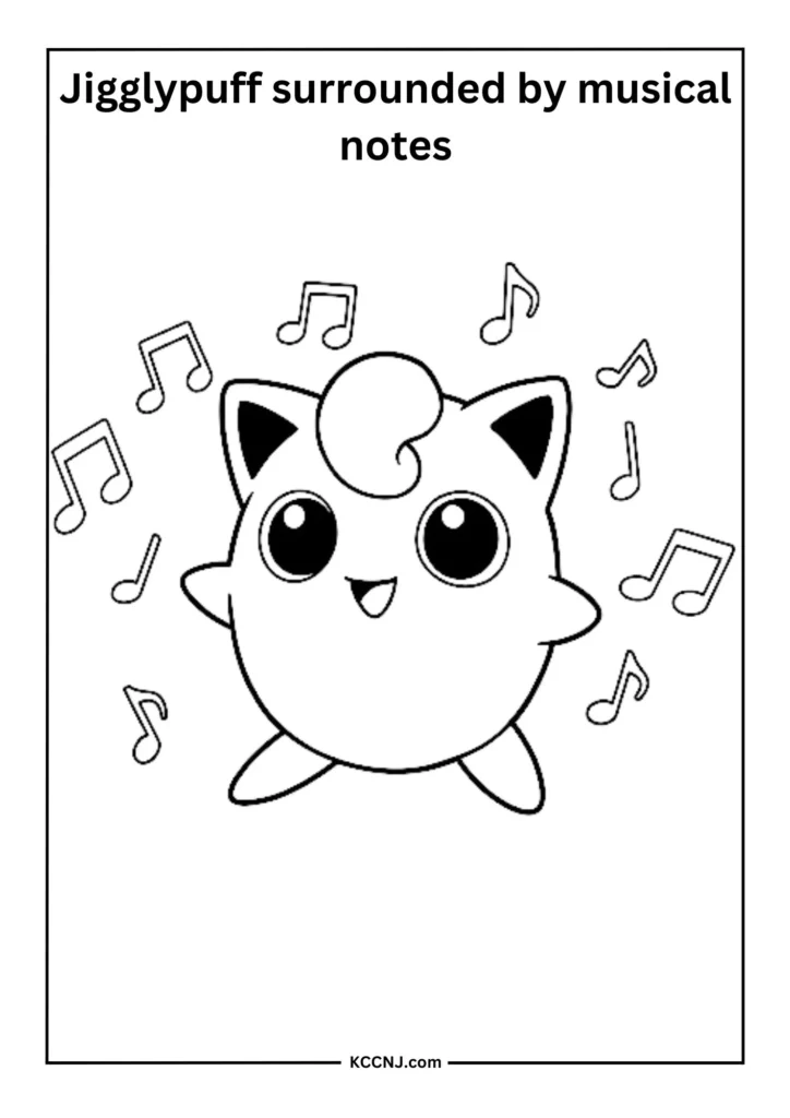 Jigglypuff Surrounded by Musical Notes