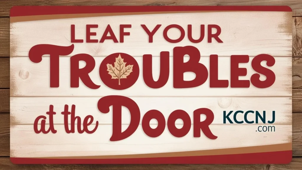 Leaf your troubles at the door