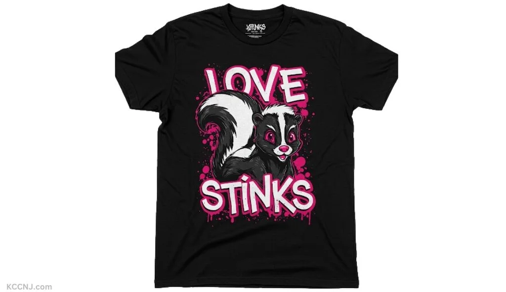 Love Stinks with skunk graphic shirt