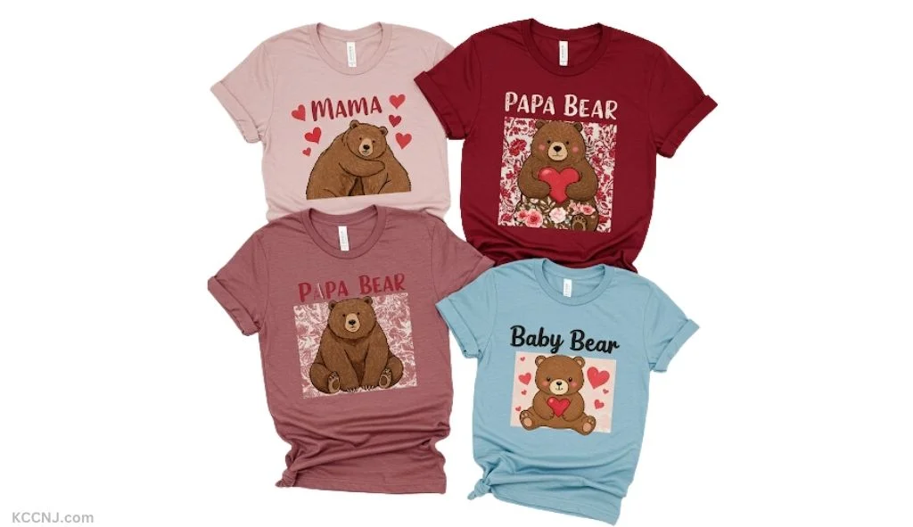 Mama Bear, Papa Bear, and Baby Bear shirts