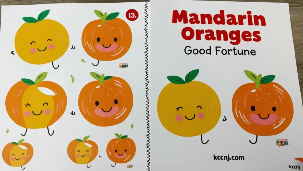 Mandarin oranges drawing page