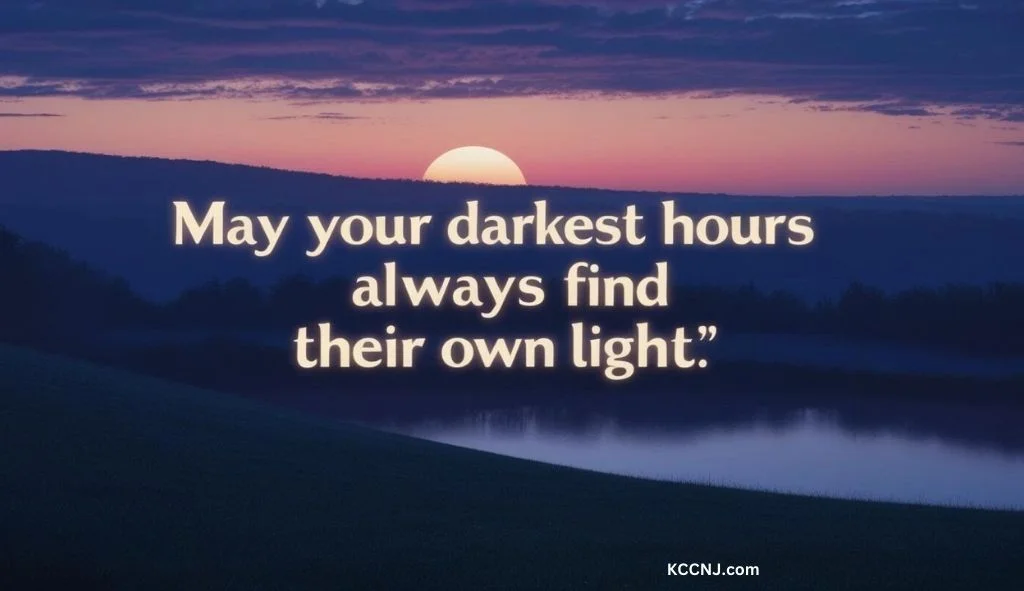 May your darkest hours always find their own light