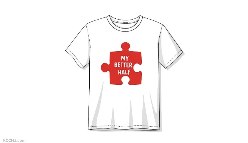 "My Better Half" puzzle piece design