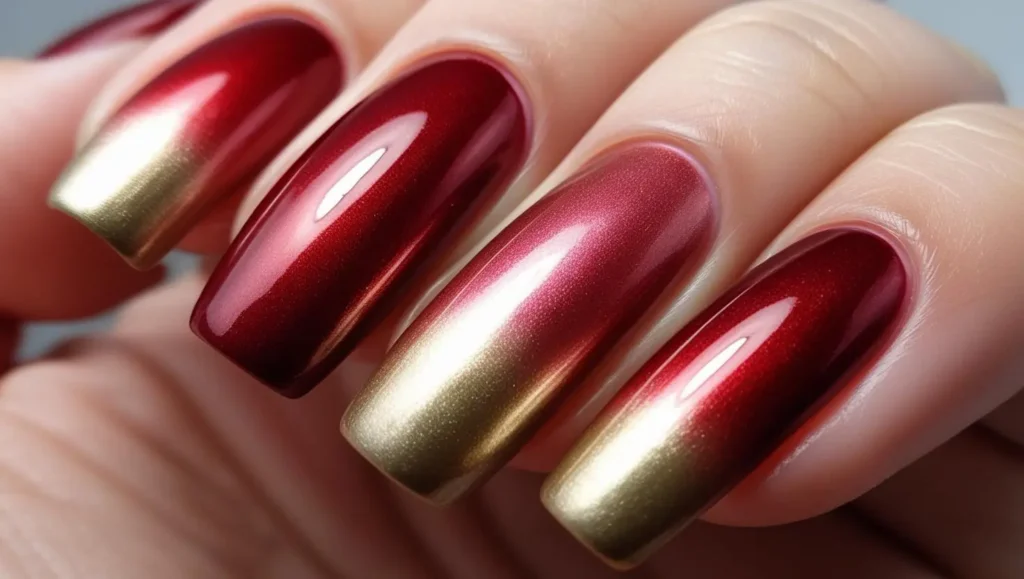 Ombre effect from red to gold